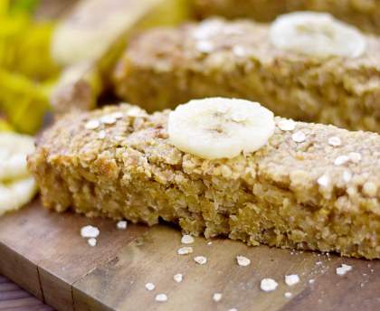 Flapjack à la banane (barre d'avoine)