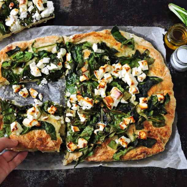 Focaccia italienne aux trois fromages