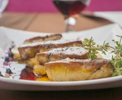 Foie gras poêlé à l'ananas