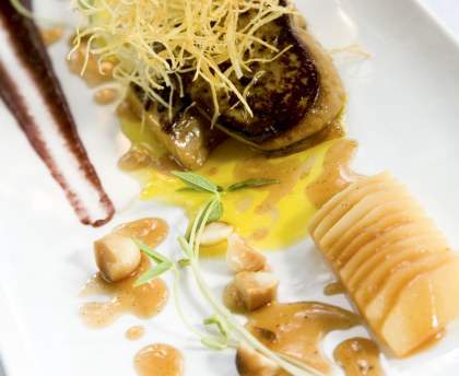 Foie gras poêlé aux pommes