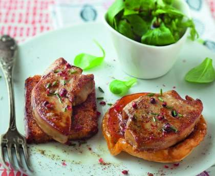 Foie gras poêlé sur tartelette tatin