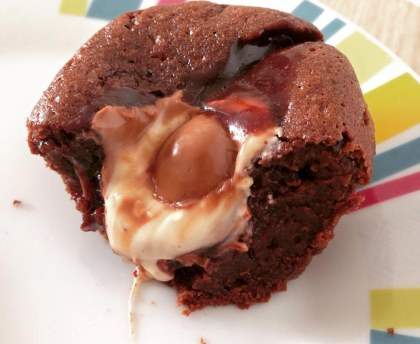 Fondant au chocolat coeur de Nutella/shokobon