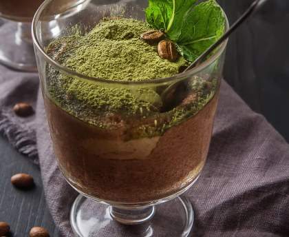 Fondant très chocolat au thé Matcha