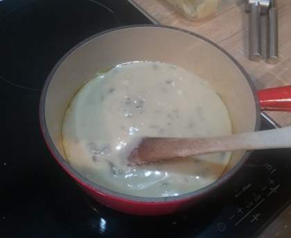 Fondue au fromage aux morilles