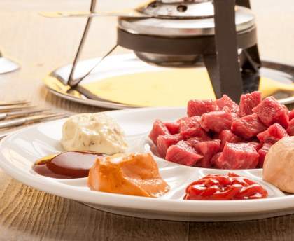 Fondue facile au vin blanc
