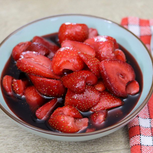 Fraises au vin