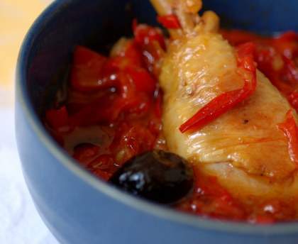 Fricassée de poulet provençale