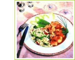 Fricassée de volaille et d'Ebly maraîcher