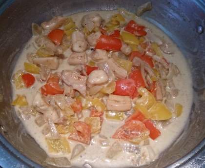 Fricassée d'encornet sauce vin blanc