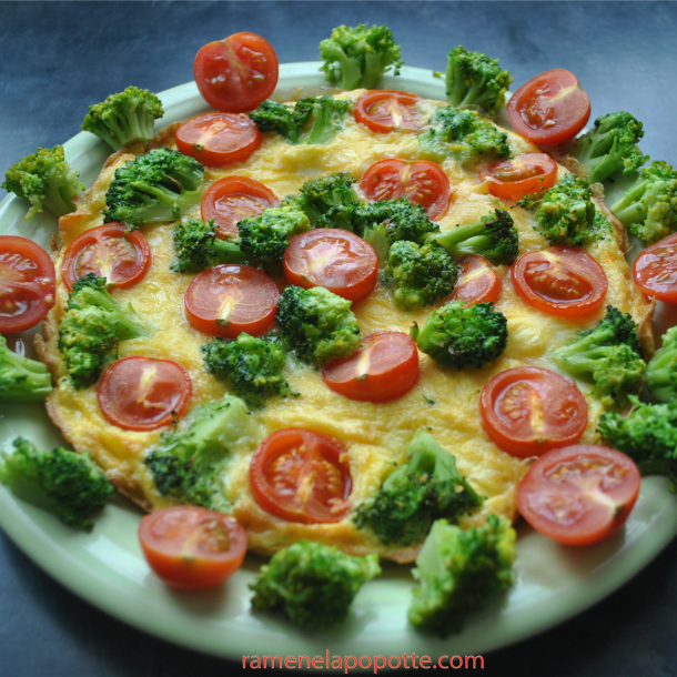Frittata tomates cocktails brocolis