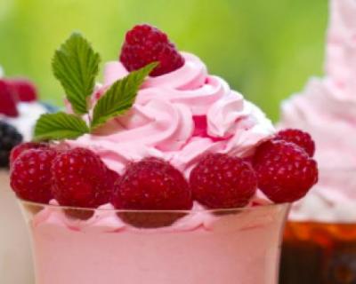Frozen yoghourt à la framboise