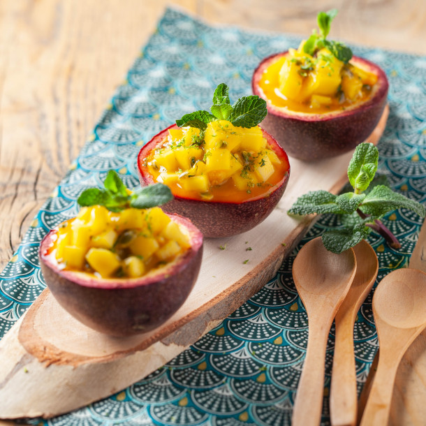 Fruits de la passion garnis