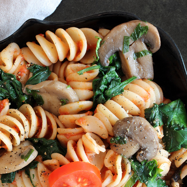 Fusilli aux épinards