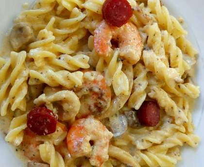 Fusilli de la mer au parmesan