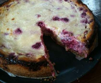 Gâeau aux framboises et au fromage blanc
