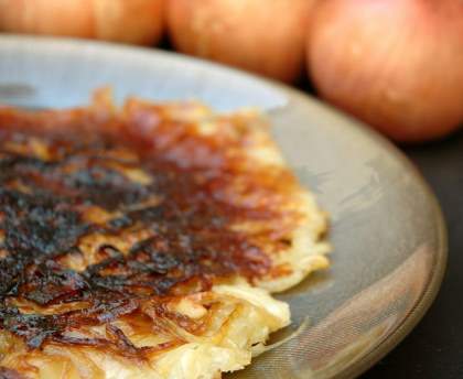 Galette de vacherin aux oignons