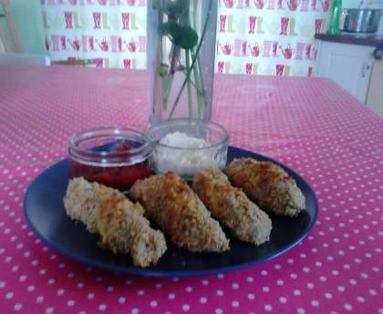 Galettes de poulet panées