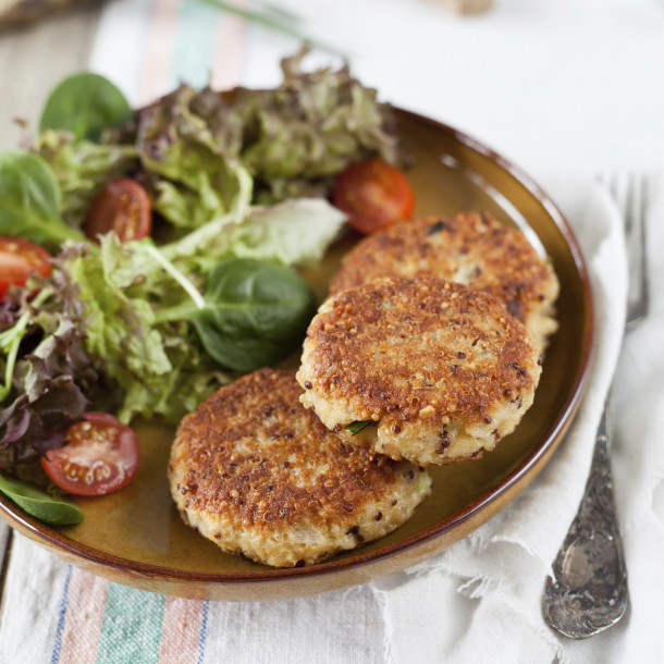 Galettes de quinoa au boulgour et fromages