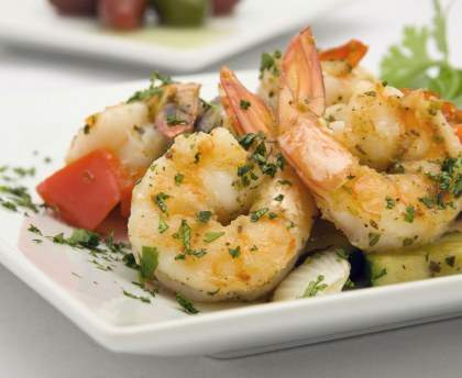 Gambas sautées à l'ail