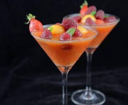 Gaspacho de melon et pastèque