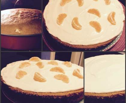 Gâteau à la clémentine et son glaçage façon chantilly