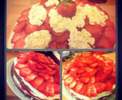 Gâteau à la fraise et au mascarpone
