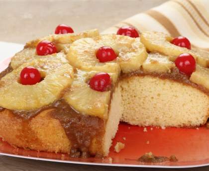 Gâteau à l'ananas (sans lait, sans blé, sans soja, sans gluten)