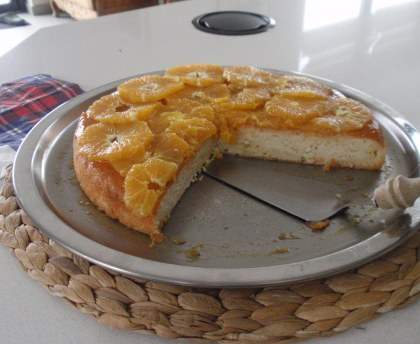 gâteau à l'orange aux blancs d'oeuf