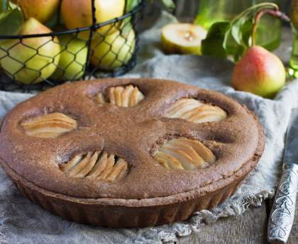 Gâteau amandes poires et chocolat