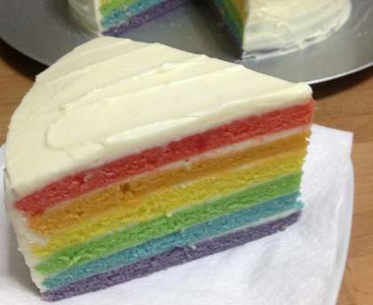Gâteau arc en ciel coco
