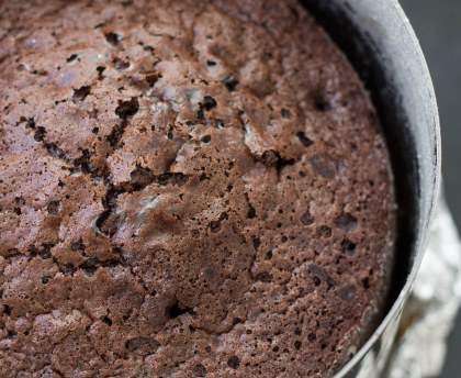 Gâteau au chocolat de type brownie