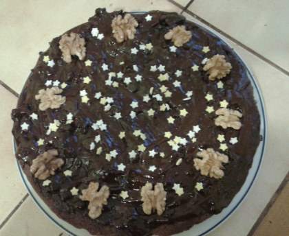 Gâteau au chocolat et aux noix
