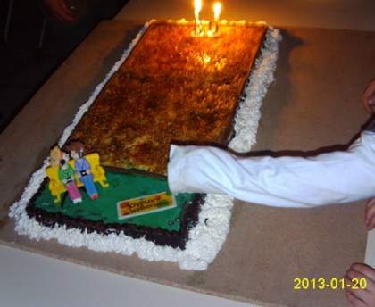 Gâteau au chocolat terrain de pétanque