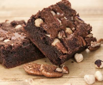 Gâteau au chocolat type 'brownie'