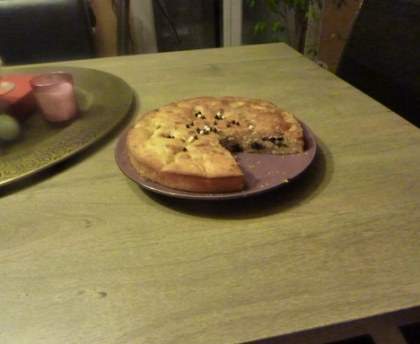 Gâteau au yaourt, aux litchis et chocolat
