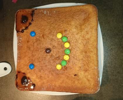 Gâteau au yaourt aux Smarties et à la vanille