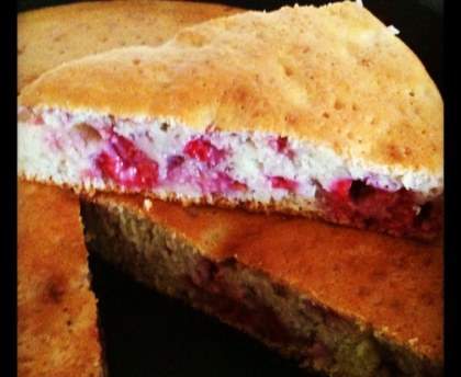 Gâteau au yaourt et aux framboises