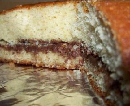 Gâteau au yaourt fourré au Nutella