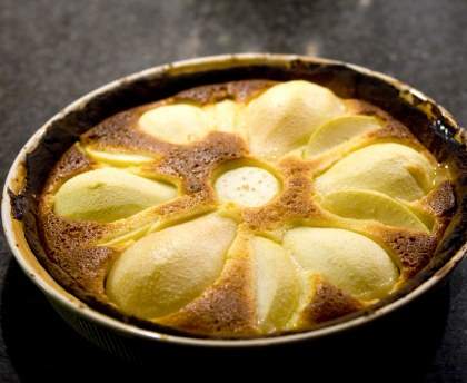 Gâteau au yaourt poires amandes