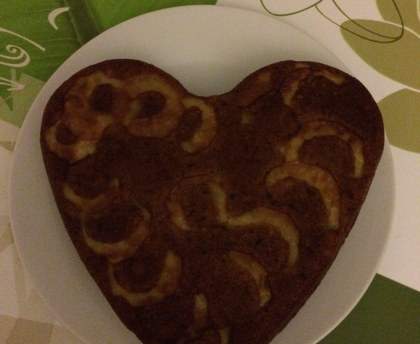 Gâteau au yaourt, pomme et chocolat