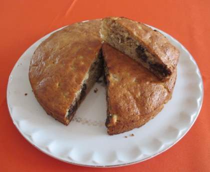 Gâteau aux éclats de marrons et de chocolat