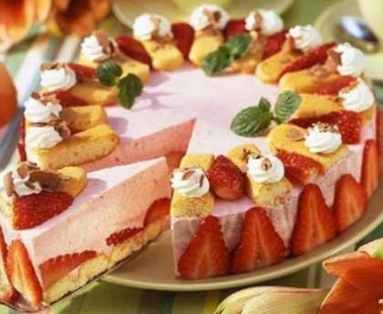 Gâteau aux fraises et au yaourt