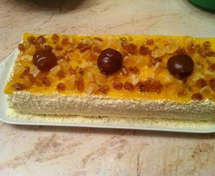 Gâteau aux fruits exotiques 'comme chez le pâtissier'