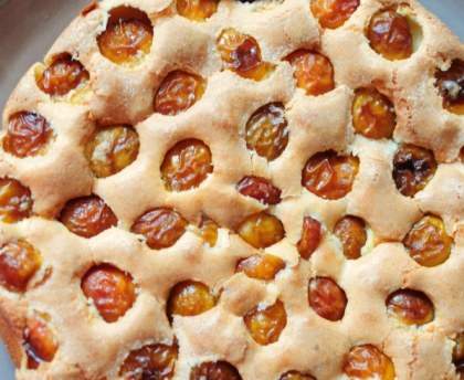 Gâteau aux mirabelles et au fromage blanc