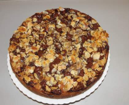 Gâteau aux poires et pépites de chocolat