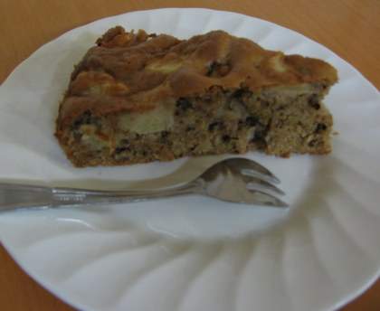 Gâteau aux pommes et aux noix, à la farine d'épeautre