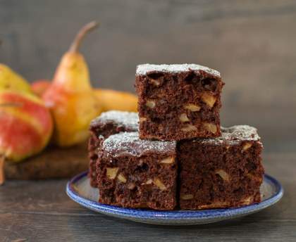 Gâteau chocolaté à la poire et au yaourt
