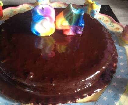 Gâteau crème de marrons (et glaçage au chocolat noir)
