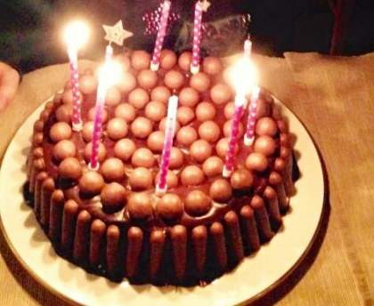 Gâteau d'anniversaire au maltesers 