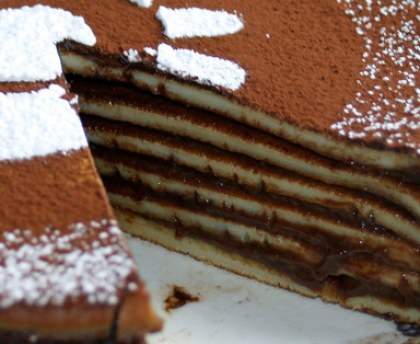 Gâteau de crêpes au chocolat